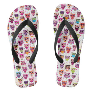 Chanclas Patrón de fondo de búho para niños