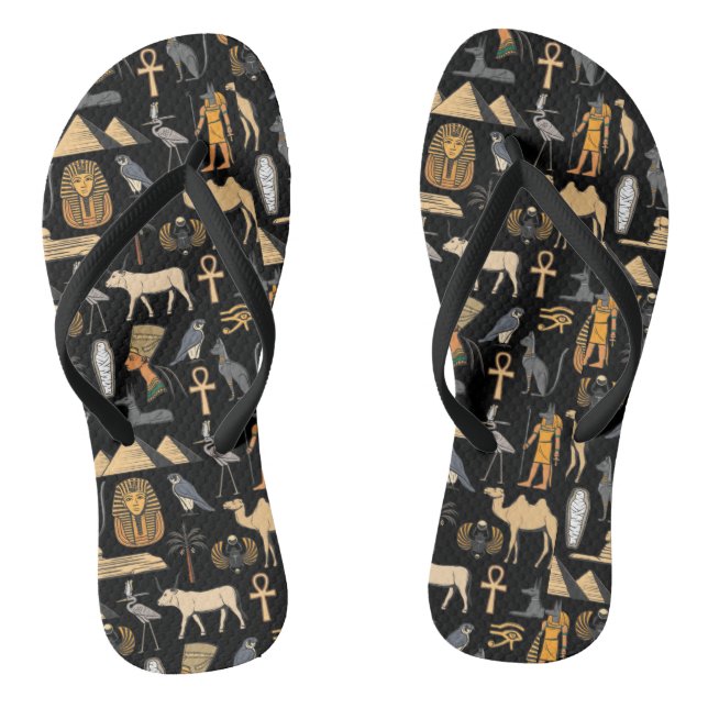 Chanclas Patrón de fondo de símbolo jeroglífico egipcio   (Plantilla)