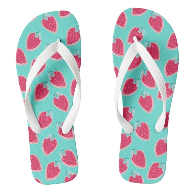 Chanclas Patrón de fresa de fresa (Plantilla)