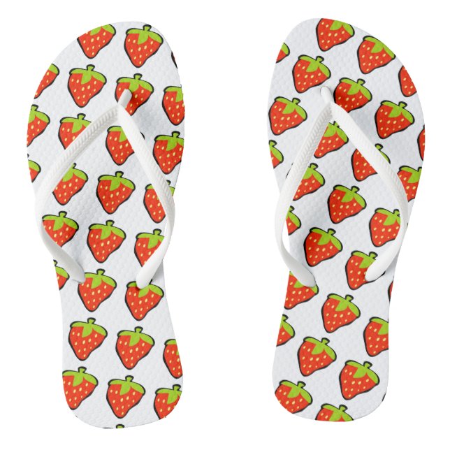 Chanclas Patrón de fresas personalizados (Plantilla)