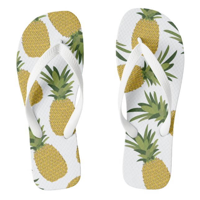 Chanclas Patrón de fruta tropical de piña (Plantilla)