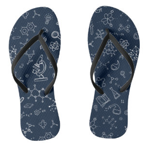 Chanclas Patrón de garabatos de ciencia / química