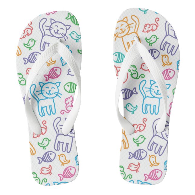 Chanclas patrón de gato (Plantilla)
