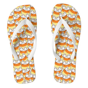 Chanclas Patrón de gato de maíz dulce