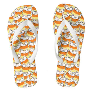 Chanclas Patrón de gato de maíz dulce