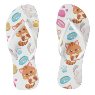 Chanclas Patrón de gatos, gatos, gatitos, gatitos, patas