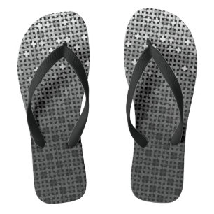 Chanclas Patrón de gradiente geométrico en blanco y negro