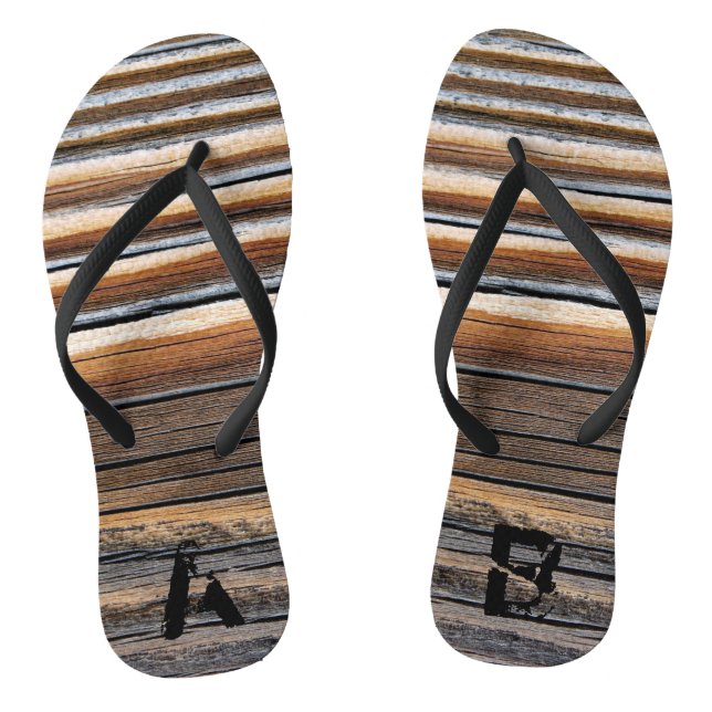 Chanclas Patrón de grano de madera monogramado de GUAY (Plantilla)