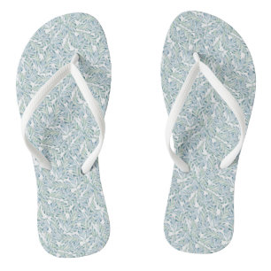 Chanclas Patrón de hoja de rayas decorativas