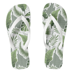 Chanclas Patrón de hoja tropical lindo