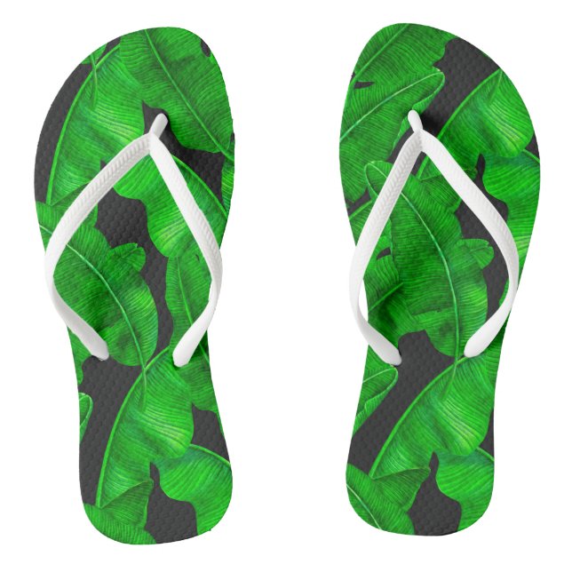 Chanclas Patrón de hojas de banano (Plantilla)