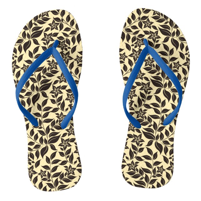 Chanclas Patrón de hojas florales-47466 (Plantilla)