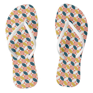 Chanclas Patrón de hojas modernas de mediados del siglo
