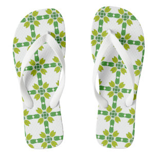 Chanclas Patrón de hojas, patrón de hojas, hojas verdes