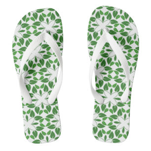 Chanclas Patrón de hojas, patrón de hojas, hojas verdes