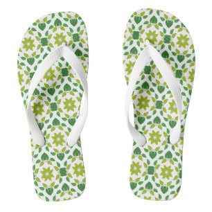 Chanclas Patrón de hojas, patrón de hojas, hojas verdes