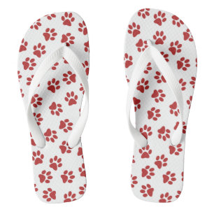 Chanclas Patrón de huellas de patas, patas de perro, patas