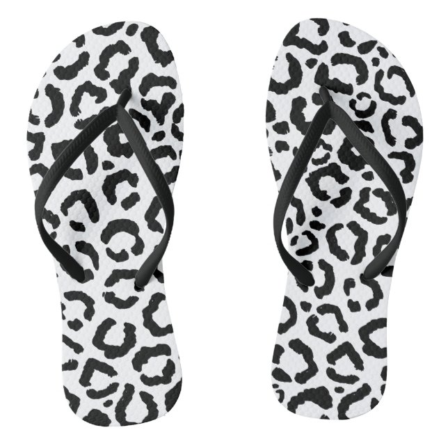 Chanclas Patrón de impresión de animales del Leopardo Blanc (Plantilla)
