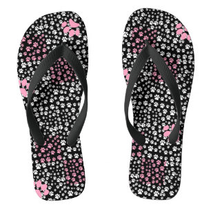 Chanclas Patrón de impresión de hojas NS 01b. Black BG