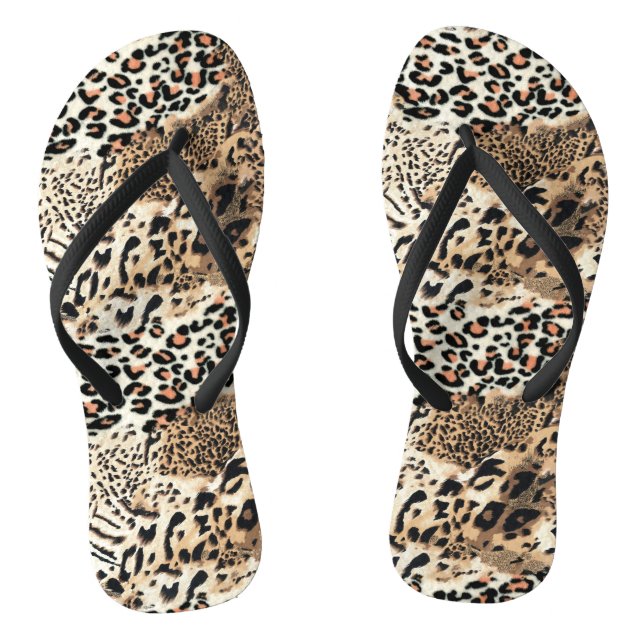 Chanclas Patrón de impresión de leopardo animal moderno en  (Plantilla)