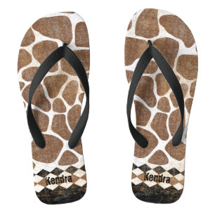 Chanclas Patrón de jirafa africano