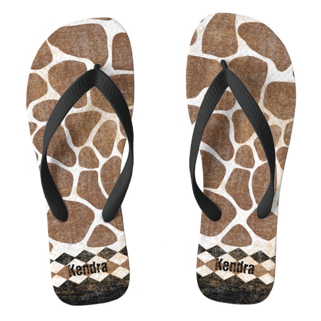 Chanclas Patrón de jirafa africano (Plantilla)