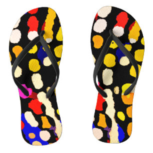 Chanclas Patrón de juego de color expresivo
