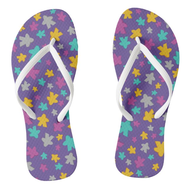Chanclas Patrón de juego de tablero morado (Plantilla)