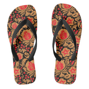 Chanclas Patrón de Khokhloma Kulture