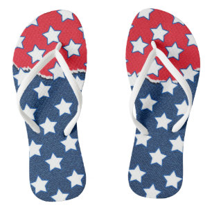 Chanclas Patrón de la bandera estadounidense de las estrell