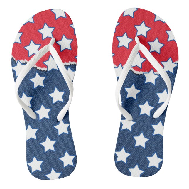 Chanclas Patrón de la bandera estadounidense de las estrell (Plantilla)