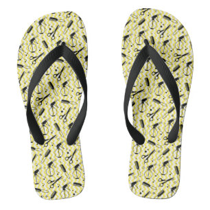 Chanclas Patrón de la herramienta para peluqueros amarillo