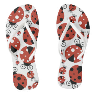 Chanclas Patrón De Ladybugs, Cute Ladybugs, Red Ladybugs