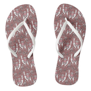 Chanclas Patrón de Llamas Graciosas