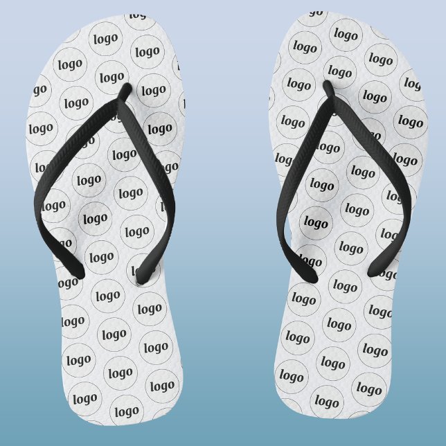 Chanclas Patrón de logotipo simple para promoción empresari (Simple logo pattern business promotional flip flops)