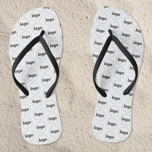 Chanclas Patrón de logotipo simple promoción comercial (Simple logo pattern business promotional flip flops)