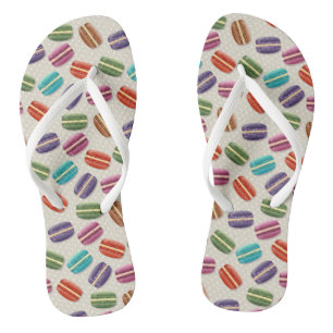 Chanclas Patrón de macarones de color lindo con puntos de p