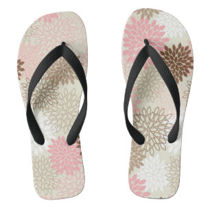 Chanclas Patrón De Mamá Rosa Y Marrón