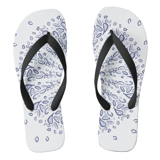 Chanclas Patrón de mandala azul (Plantilla)