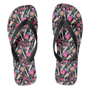 Chanclas Patrón de maquillaje neón