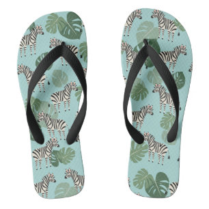 Chanclas Patrón de monstruos cebra