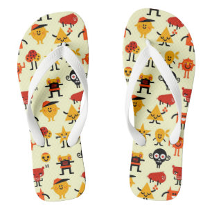 Chanclas Patrón de monstruos divertidos