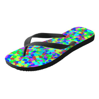 Chanclas Patrón de mosaico arcoiris multicolor con estilo M