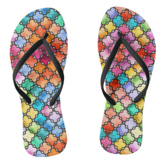Chanclas Patrón de mosaico del arco iris