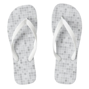 Chanclas Patrón de mosaicos grises