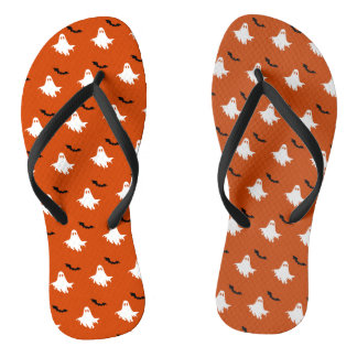 Chanclas Patrón de murciélagos y fantasmas espeluznantes