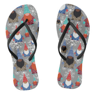 Chanclas Patrón de Navidades de Ilustraciones de copo de ni