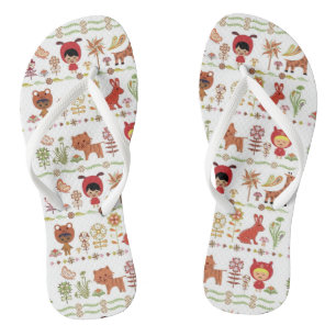 Chanclas Patrón de niños y animales