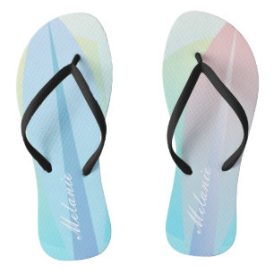 Chanclas Patrón de nombre rosa azul tabla de surf pastel
