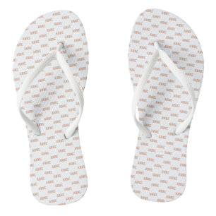 Chanclas Patrón de nombre Rosa polvoriento blanco